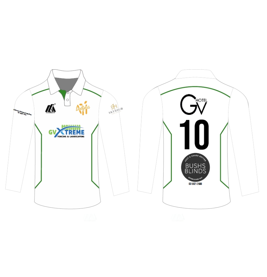 Two Day Playing T-Shirt Long Sleeve (White) - Pine Lodge Cricket Club