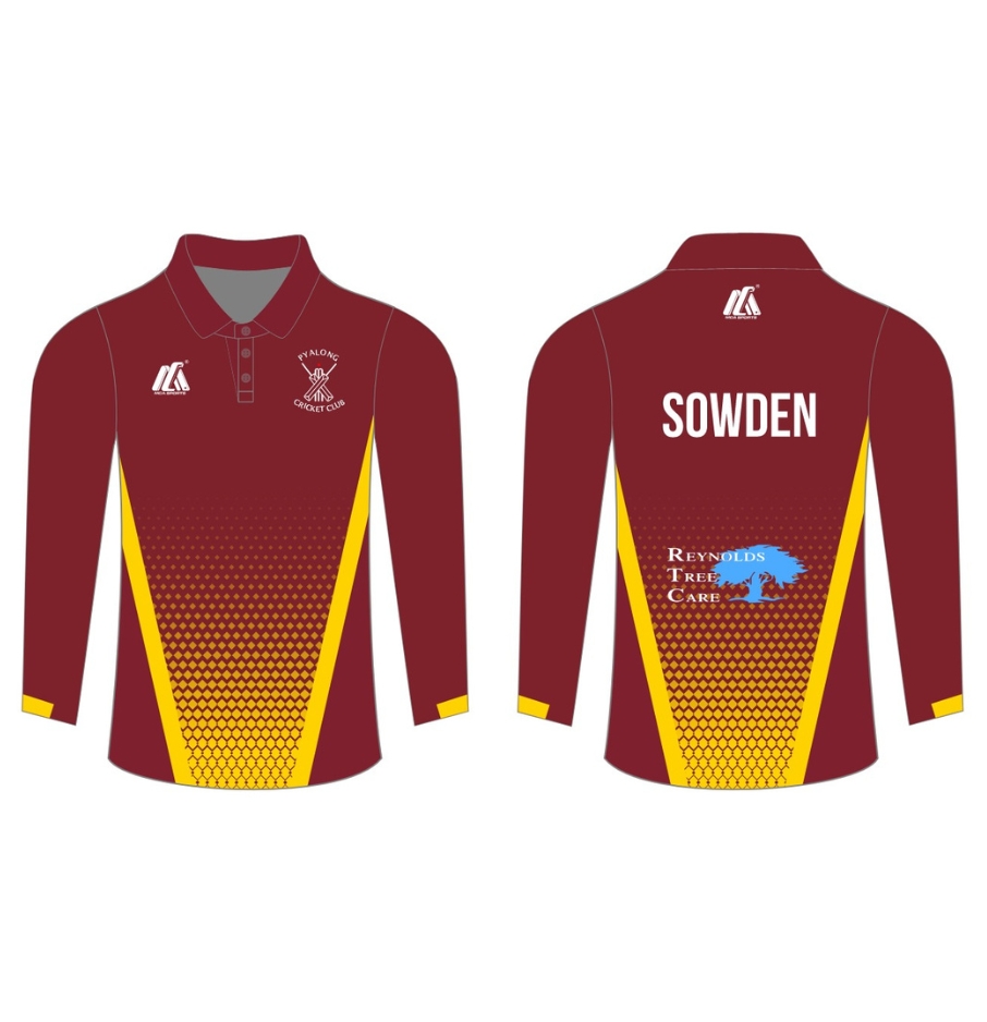 One Day Playing T-Shirt Long Sleeve - Pyalong Cricket Club