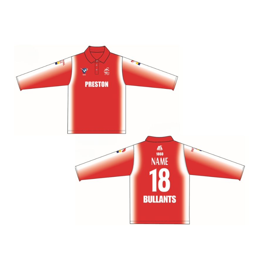 One Day Playing T-Shirt Long Sleeve - Preston Cricket Club